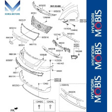 mobis front rear bumber hyundai starex h-1 2007-17